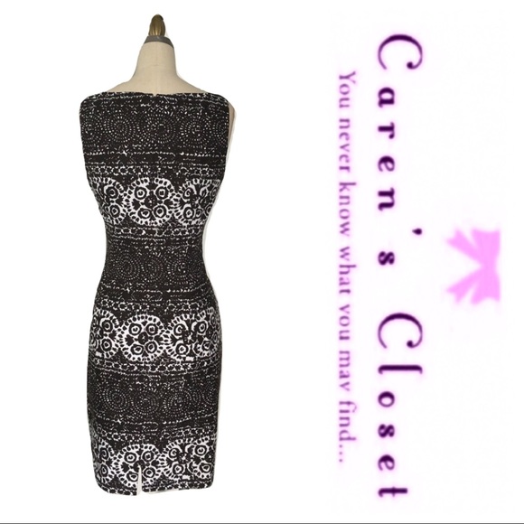 Ralph Lauren Brown & White Kaleidoscope Dress - Picture 4 of 7